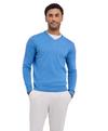 Falke Cotton V-Neck Strickpullover Herren - azure (6280)