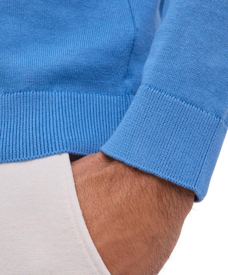 Falke Falke Cotton V-Neck Strickpullover Herren - azure (6280) - 2 | SportScheck