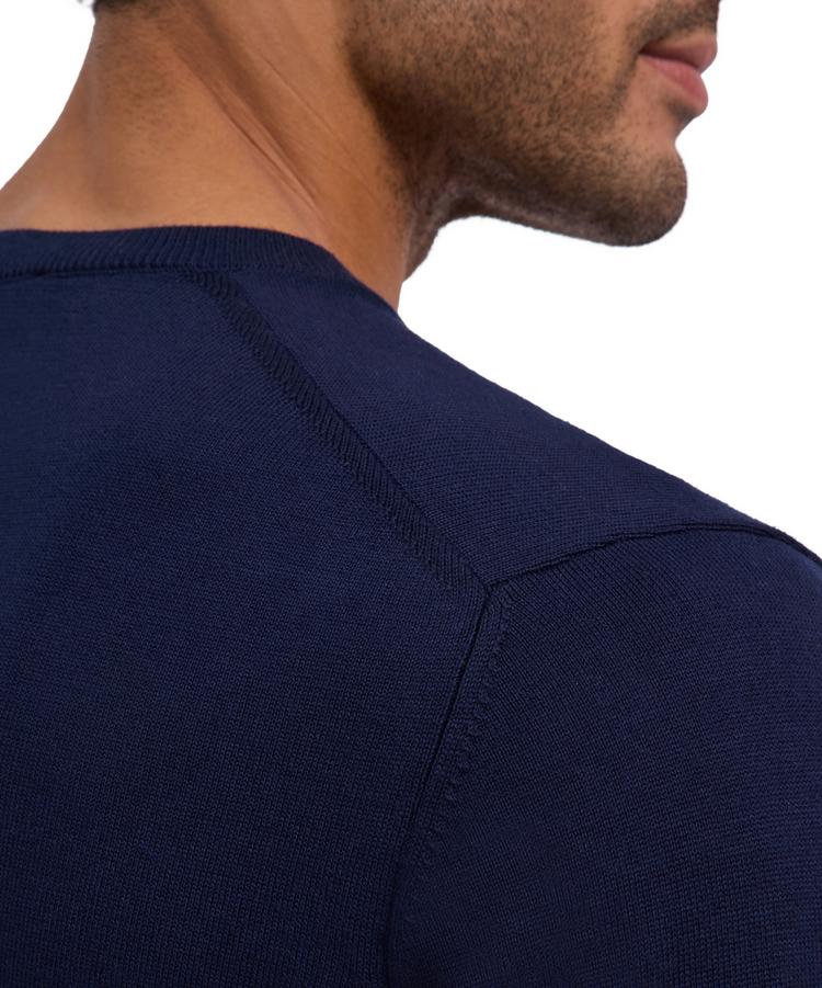 Falke Falke Cotton V-Neck Strickpullover Herren - night sky (6437) - 2 | SportScheck