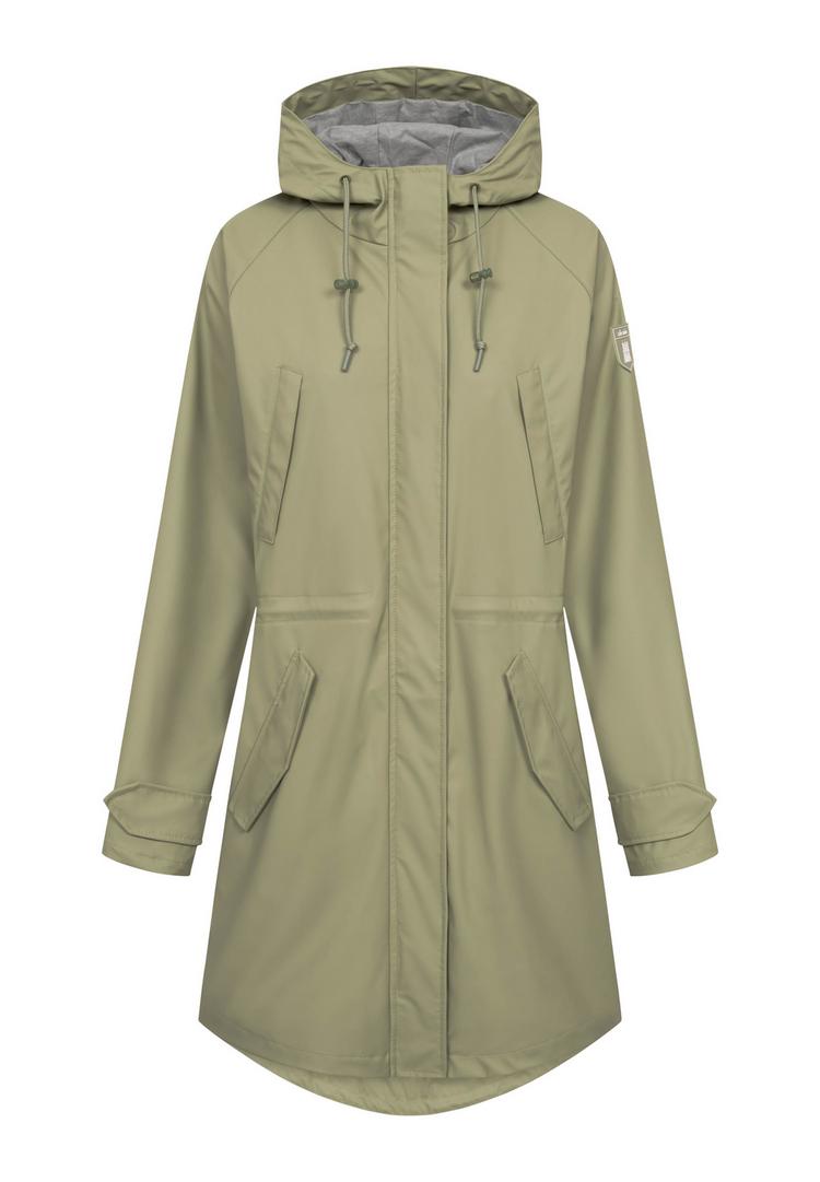 Derbe Derbe W-01-PU-Friese_Tildaby_oxford Regenmantel Damen - tea_oxford gray - 0 | SportScheck