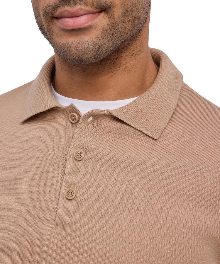 Falke Falke Cotton Polo LS Poloshirt Herren - sesame (4390) - 1 | SportScheck