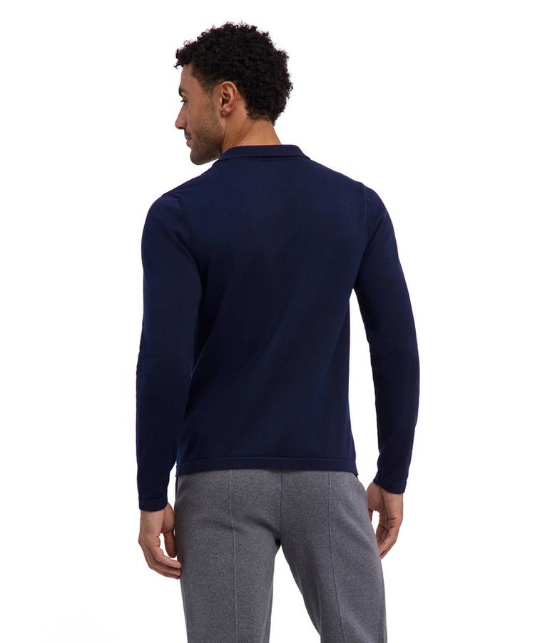 Falke Falke Cotton Polo LS Poloshirt Herren - night sky (6437) - 0 | SportScheck