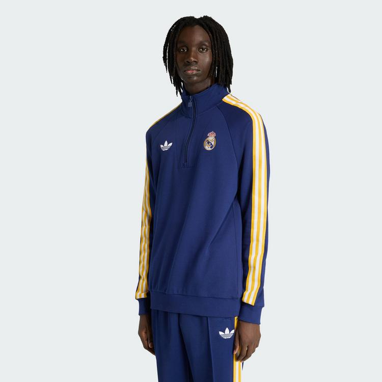 adidas adidas Real Madrid Originals Half Zip Oberteil Funktionssweatshirt Herren - Dark Blue - 0 | SportScheck