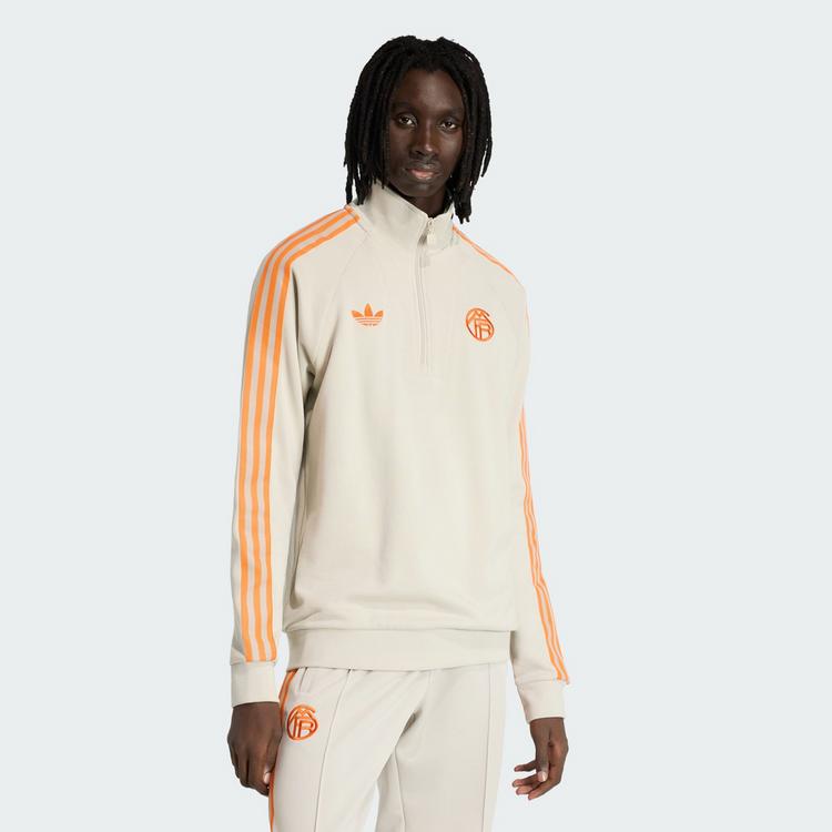 adidas adidas FC Bayern M&uuml;nchen Originals Top mit Funktionssweatshirt Herren - Beige - 0 | SportScheck