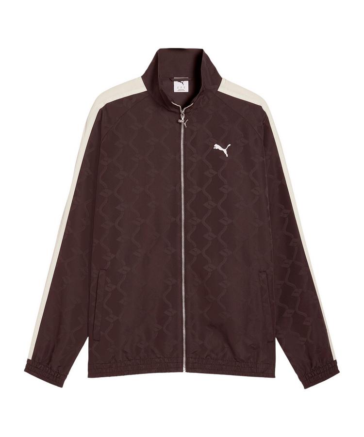 PUMA PUMA T7 Jacquarded Woven Relaxed Track Jacke Sweatjacke Herren - braun - 0 | SportScheck