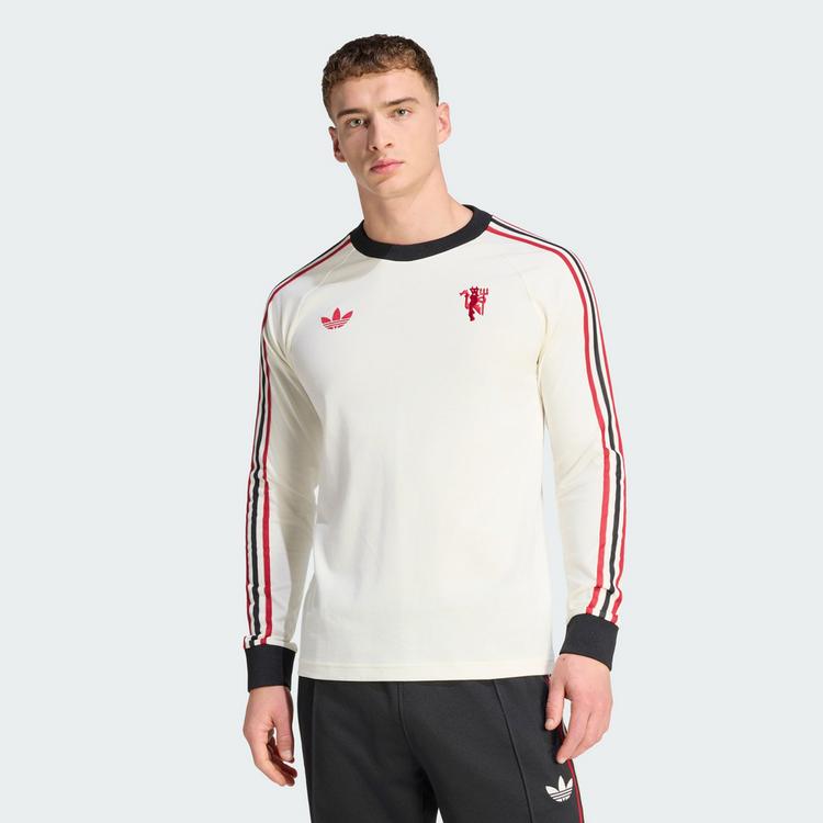 adidas adidas Manchester United Originals Long Sleeve Langarmshirt Herren - Off White - 0 | SportScheck