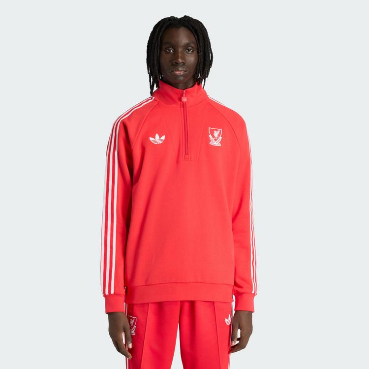adidas adidas Liverpool FC Originals Half Zip Oberteil Funktionssweatshirt Herren - Pure Ruby - 0 | SportScheck