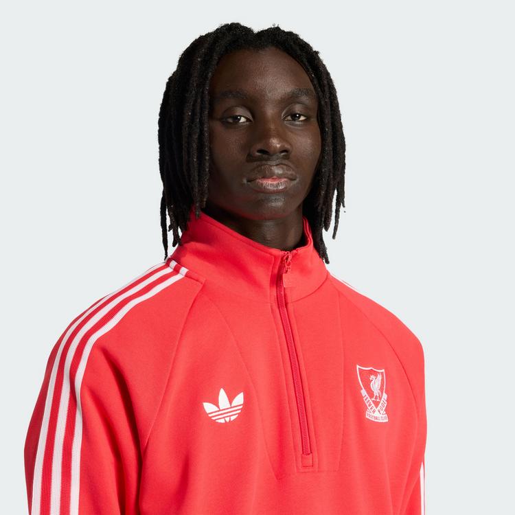 adidas adidas Liverpool FC Originals Half Zip Oberteil Funktionssweatshirt Herren - Pure Ruby - 0 | SportScheck