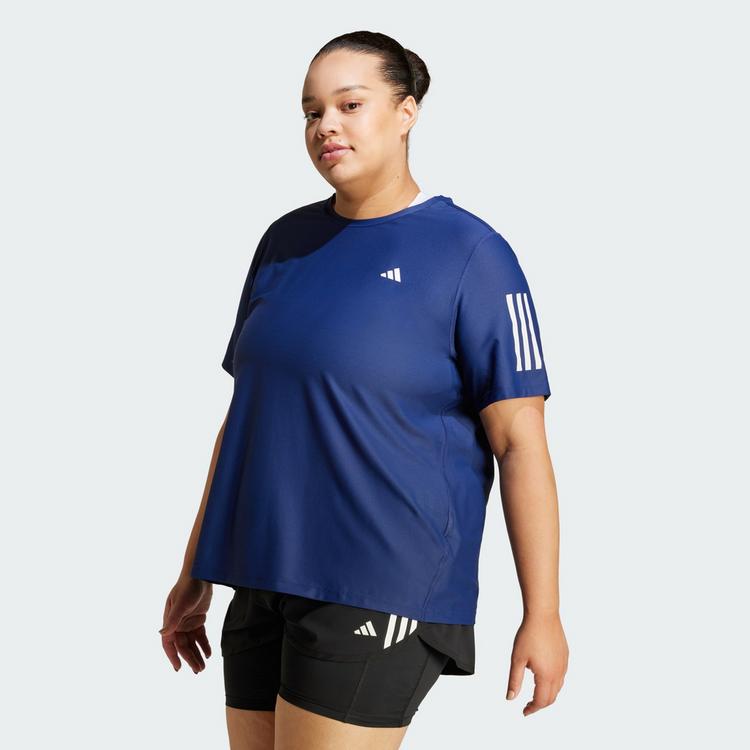 adidas adidas Own The Run T-Shirt &ndash; Gro&szlig;e Gr&ouml;&szlig;en T-Shirt Damen - Dark Blue / White - 0 | SportScheck