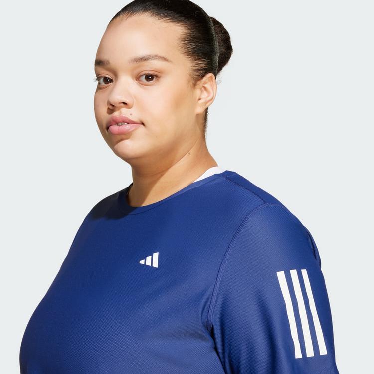 adidas adidas Own The Run T-Shirt &ndash; Gro&szlig;e Gr&ouml;&szlig;en T-Shirt Damen - Dark Blue / White - 1 | SportScheck
