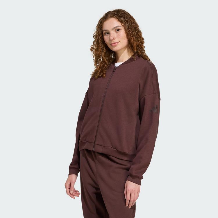 adidas adidas Essentials Contemporary Logo Bomberjacke Trainingsanzug Damen - Shadow Brown - 0 | SportScheck