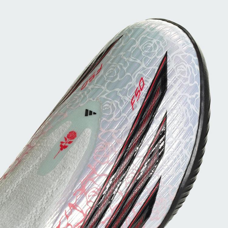 adidas adidas F50 LEAGUE Laceless Turf Fu&szlig;ballschuh Fu&szlig;ballschuhe Kinder - Cloud White / Core Black / Lucid Red - 5 | SportScheck