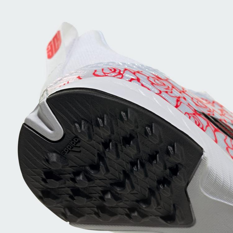 adidas adidas F50 LEAGUE Laceless Turf Fu&szlig;ballschuh Fu&szlig;ballschuhe Kinder - Cloud White / Core Black / Lucid Red - 6 | SportScheck