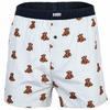 HAPPY SHORTS Web-Boxershorts Unterhose Herren - Bear on Stripes
