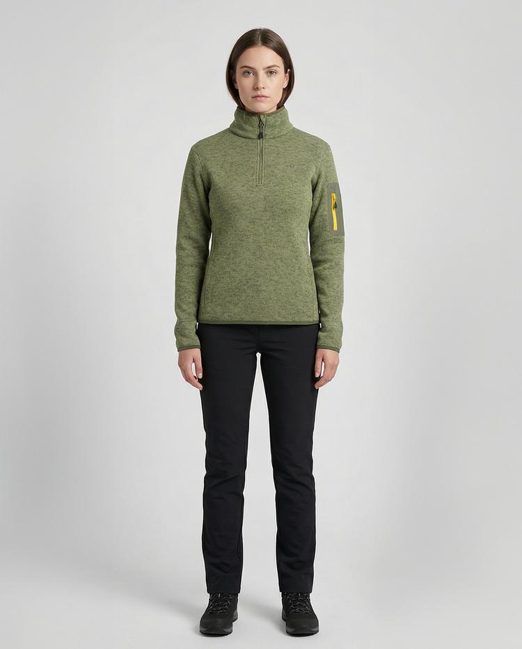 Jeff Green Jeff Green 1/4 Zip Strickfleecepullover Helmi Fleecejacke Damen - Dusky Green - 0 | SportScheck
