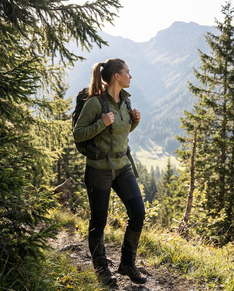 Jeff Green Jeff Green 1/4 Zip Strickfleecepullover Helmi Fleecejacke Damen - Dusky Green - 2 | SportScheck