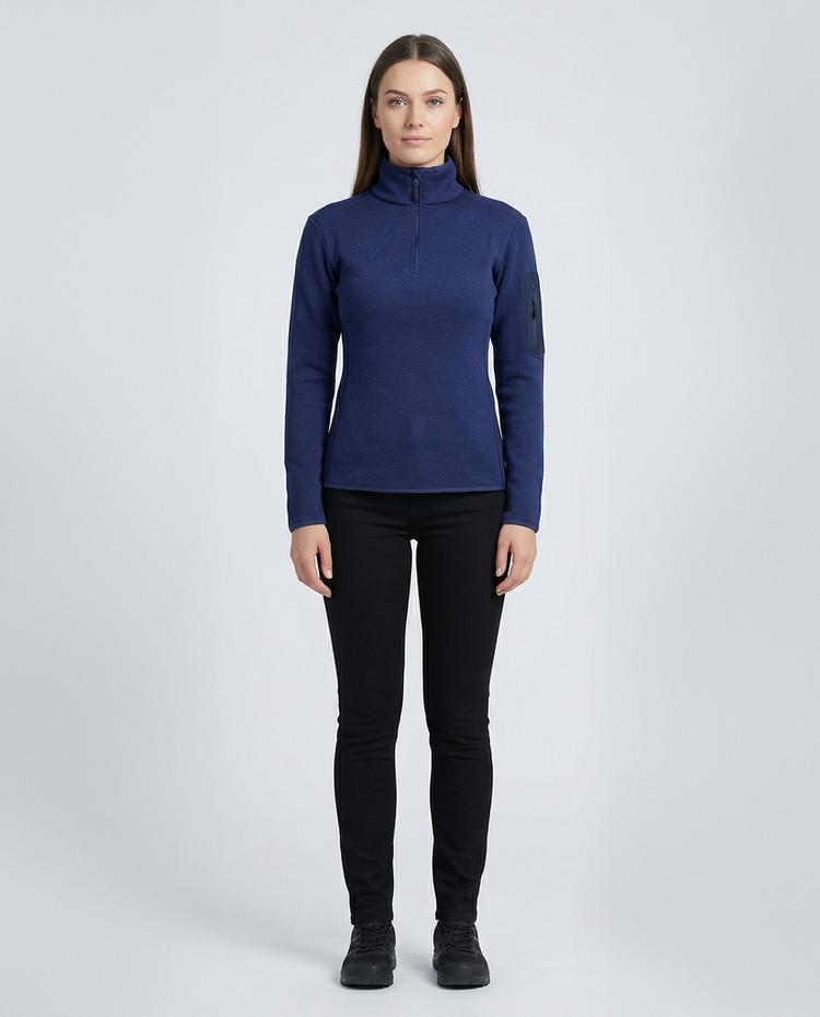 Jeff Green Jeff Green 1/4 Zip Strickfleecepullover Helmi Fleecejacke Damen - Peacot - 0 | SportScheck