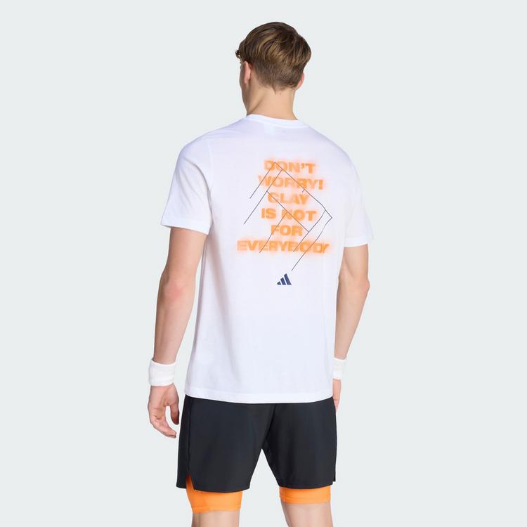 adidas adidas TENNIS CLAY IS NOT T-SHIRT MIT GRAFIK T-Shirt Herren - White - 1 | SportScheck