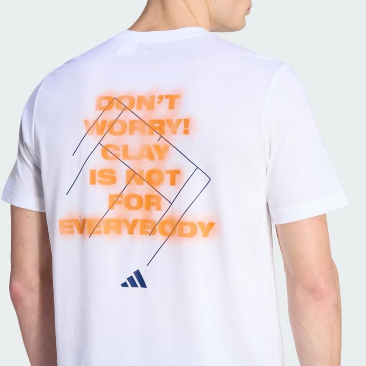 adidas adidas TENNIS CLAY IS NOT T-SHIRT MIT GRAFIK T-Shirt Herren - White - 1 | SportScheck