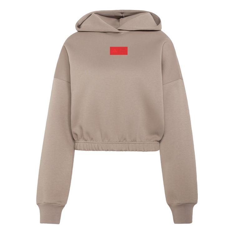 adidas adidas AUDI REVOLUT F1 TEAM ELEVATED HOODED Hoodie Damen - Simple Brown / Hi-Res Red - 0 | SportScheck