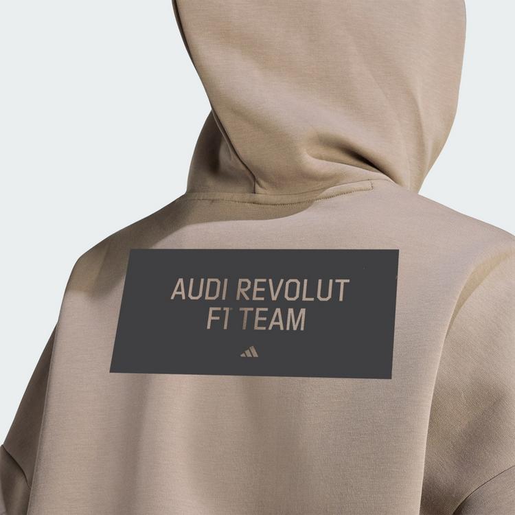 adidas adidas AUDI REVOLUT F1 TEAM ELEVATED HOODED Hoodie Damen - Simple Brown / Hi-Res Red - 1 | SportScheck