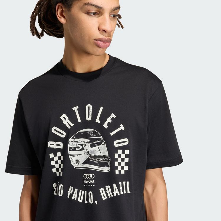adidas adidas AUDI REVOLUT F1 TEAM GABRIEL BORTOLETO Printshirt Herren - Black / Off White - 0 | SportScheck