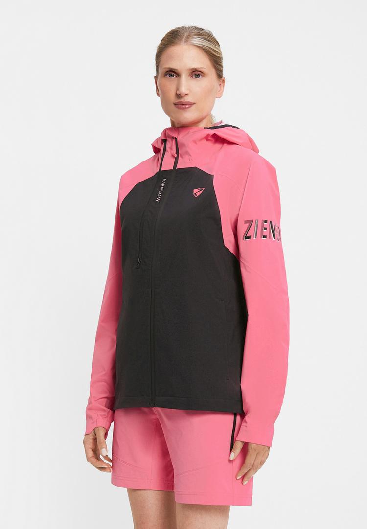 Ziener Ziener NEHLE-Z Fahrradjacke Damen - black.strawberry sorbet - 2 | SportScheck