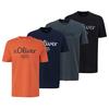S.OLIVER T-Shirt T-Shirt Herren - Hellrot/Dunkelblau/Dunkelgrau/Schwarz