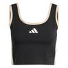 adidas STADIUM TANKTOP Croptop Damen - Black / Crystal Linen / Off White