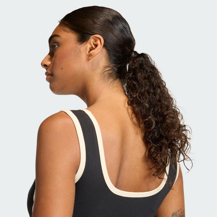 adidas adidas STADIUM TANKTOP Croptop Damen - Black / Crystal Linen / Off White - 1 | SportScheck
