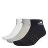 adidas Cushioned Sportswear Ankle Socken, 6 Socken - Medium Grey Heather / White / Black