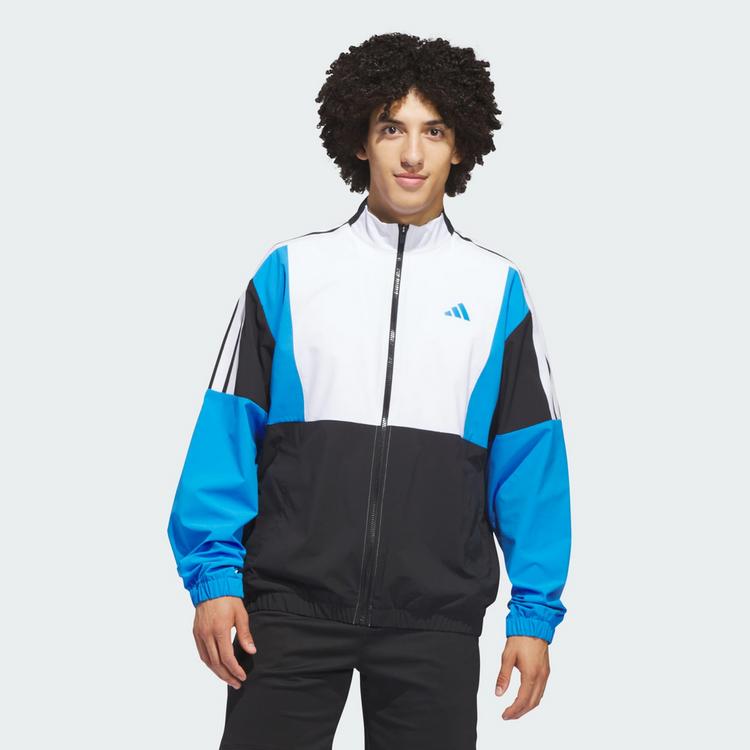 adidas adidas BEYOND TWISTWEAVE FULL-ZIP WINDBREAKER Windbreaker Herren - Black / White - 0 | SportScheck