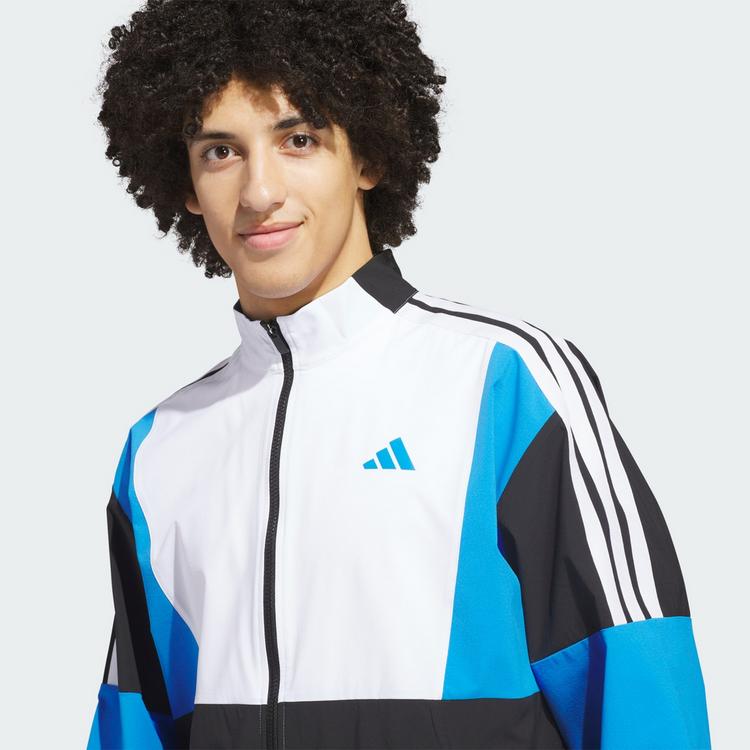 adidas adidas BEYOND TWISTWEAVE FULL-ZIP WINDBREAKER Windbreaker Herren - Black / White - 0 | SportScheck