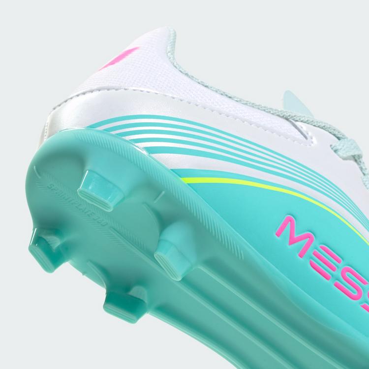 adidas adidas F50 MESSI LEAGUE Firm Ground / Multi Fu&szlig;ballschuhe Kinder - Cloud White / Lucid Pink / Flash Aqua - 5 | SportScheck