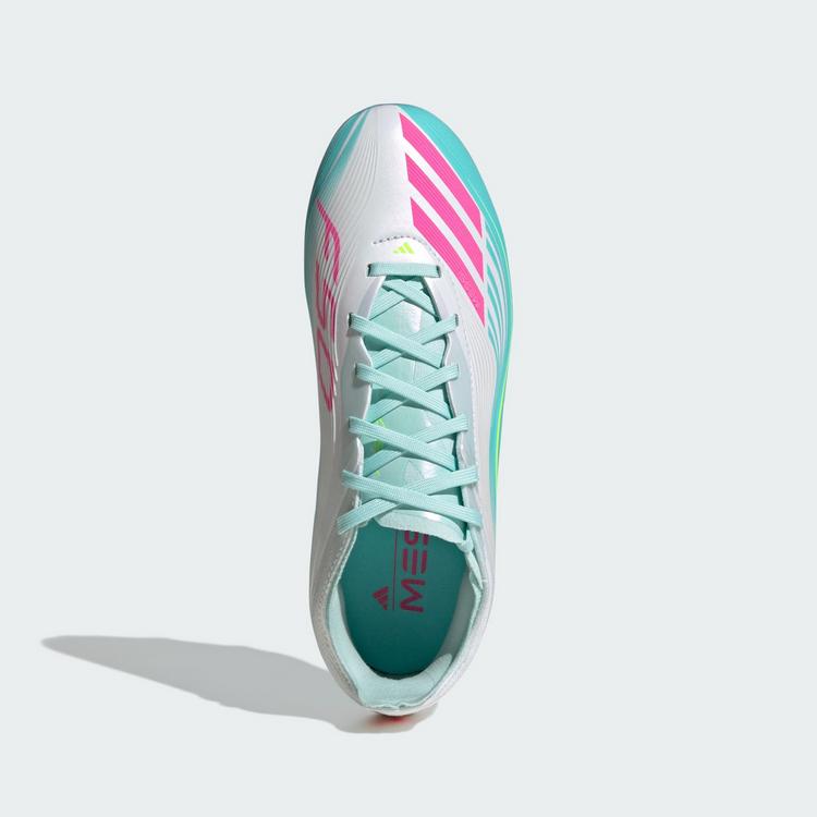 adidas adidas F50 MESSI ELITE Firm Ground Kids Fu&szlig;ballschuhe Kinder - Cloud White / Lucid Pink / Flash Aqua - 0 | SportScheck