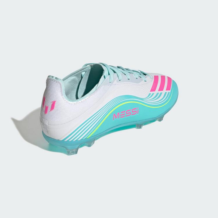 adidas adidas F50 MESSI ELITE Firm Ground Kids Fu&szlig;ballschuhe Kinder - Cloud White / Lucid Pink / Flash Aqua - 3 | SportScheck