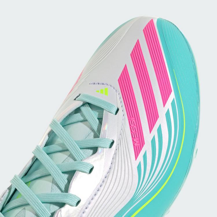 adidas adidas F50 MESSI ELITE Firm Ground Kids Fu&szlig;ballschuhe Kinder - Cloud White / Lucid Pink / Flash Aqua - 6 | SportScheck