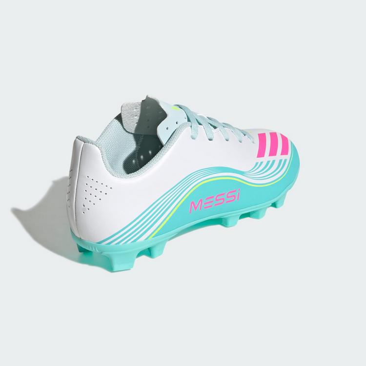 adidas adidas F50 MESSI CLUB Firm Ground/Multi Ground Fu&szlig;ballschuhe Kinder - Cloud White / Lucid Pink / Flash Aqua - 3 | SportScheck