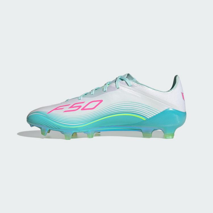 adidas adidas F50 MESSI ELITE Firm Ground Fu&szlig;ballschuh Fu&szlig;ballschuhe - Cloud White / Lucid Pink / Flash Aqua - 4 | SportScheck