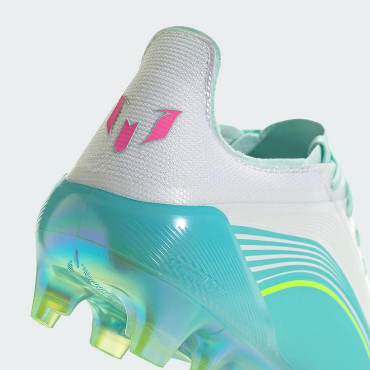 adidas adidas F50 MESSI ELITE Firm Ground Fu&szlig;ballschuh Fu&szlig;ballschuhe - Cloud White / Lucid Pink / Flash Aqua - 5 | SportScheck