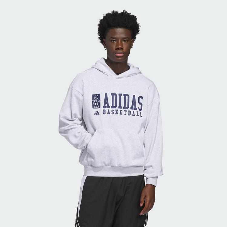 adidas adidas ADIDAS BASKETBALL GRAPHIC HOODIE Hoodie Herren - Light Grey Heather - 0 | SportScheck