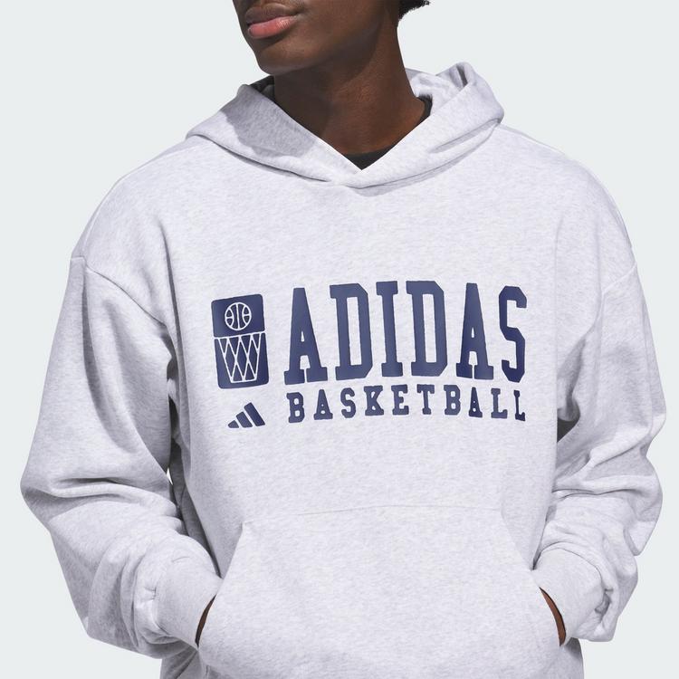adidas adidas ADIDAS BASKETBALL GRAPHIC HOODIE Hoodie Herren - Light Grey Heather - 0 | SportScheck