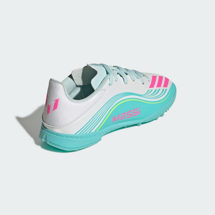 adidas adidas F50 MESSI LEAGUE Turf Fu&szlig;ballschuh Kids Fu&szlig;ballschuhe Kinder - Cloud White / Lucid Pink / Flash Aqua - 3 | SportScheck