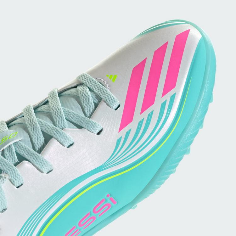 adidas adidas F50 MESSI LEAGUE Turf Fu&szlig;ballschuh Kids Fu&szlig;ballschuhe Kinder - Cloud White / Lucid Pink / Flash Aqua - 6 | SportScheck