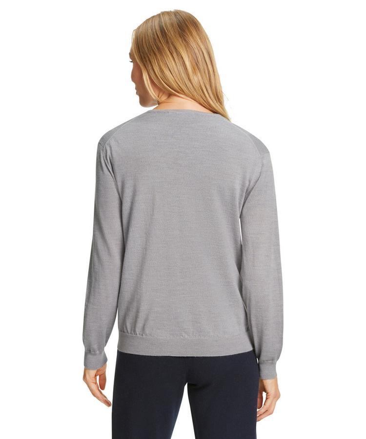 Falke Falke V-Neck New Merino Strickpullover Damen - light grey (3400) - 0 | SportScheck