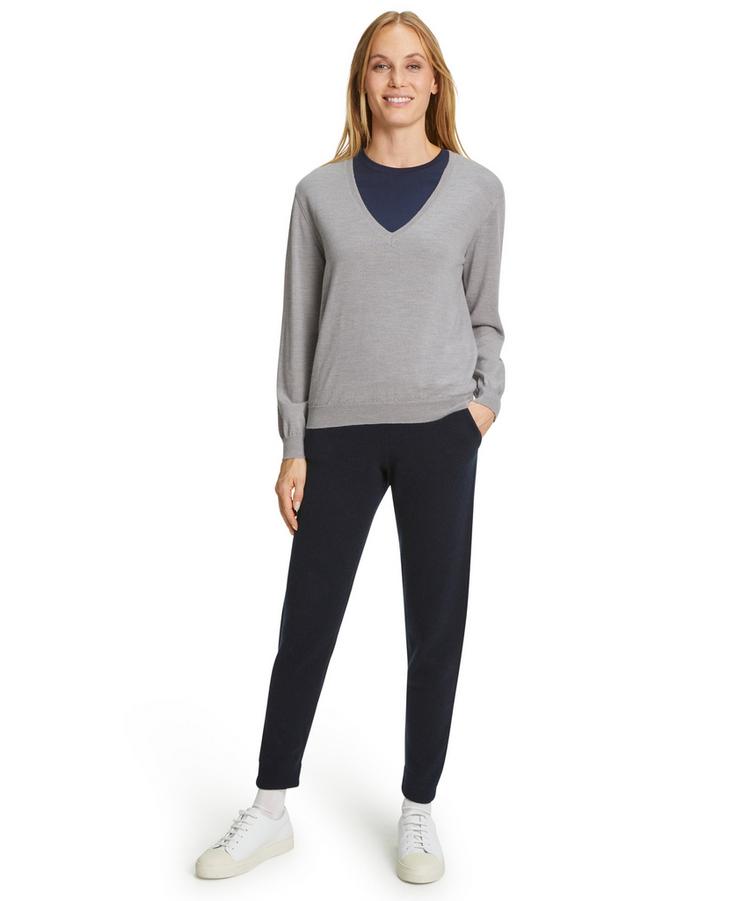 Falke Falke V-Neck New Merino Strickpullover Damen - light grey (3400) - 1 | SportScheck