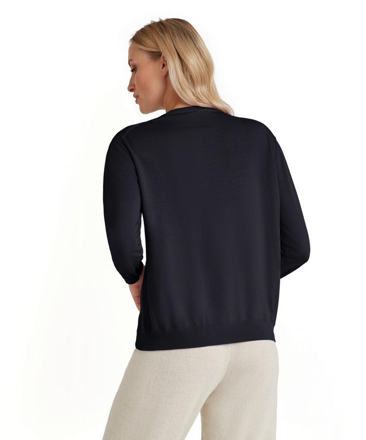 Falke Falke V-Neck New Merino Strickpullover Damen - night sky (6437) - 0 | SportScheck