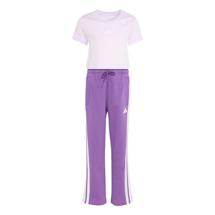 adidas adidas ESSENTIALS SET T-SHIRT HOSE Trainingsanzug Kinder - Ice Lavender / White - 0 | SportScheck
