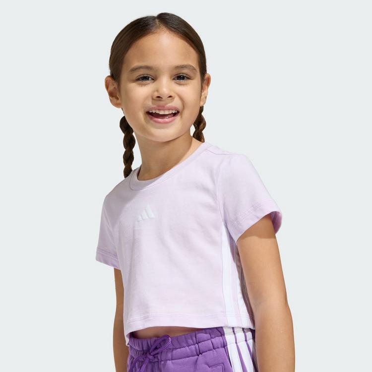adidas adidas ESSENTIALS SET T-SHIRT HOSE Trainingsanzug Kinder - Ice Lavender / White - 1 | SportScheck