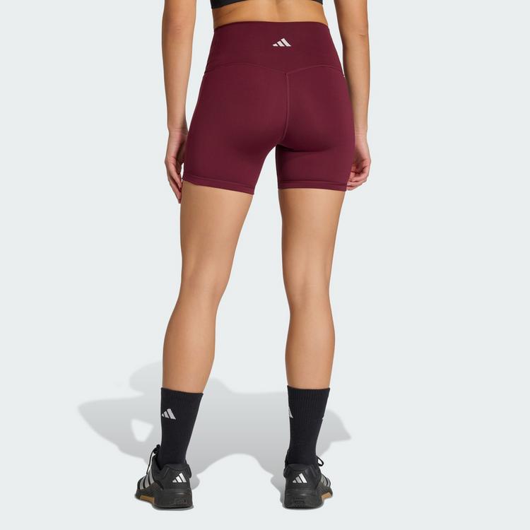 adidas adidas 3-Streifen Studio All Me Booty Tights Damen - Maroon - 1 | SportScheck
